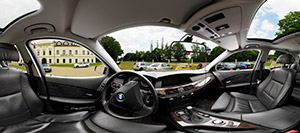 3D fotografie interieru osobního vozu